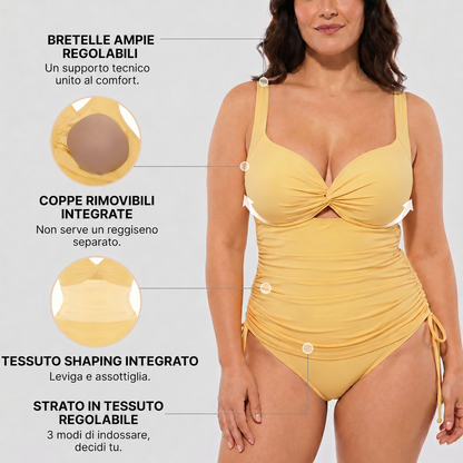 Costume Intero Modellante Sirena — Effetto Pancia Piatta